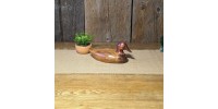 Canard en bois sculpté